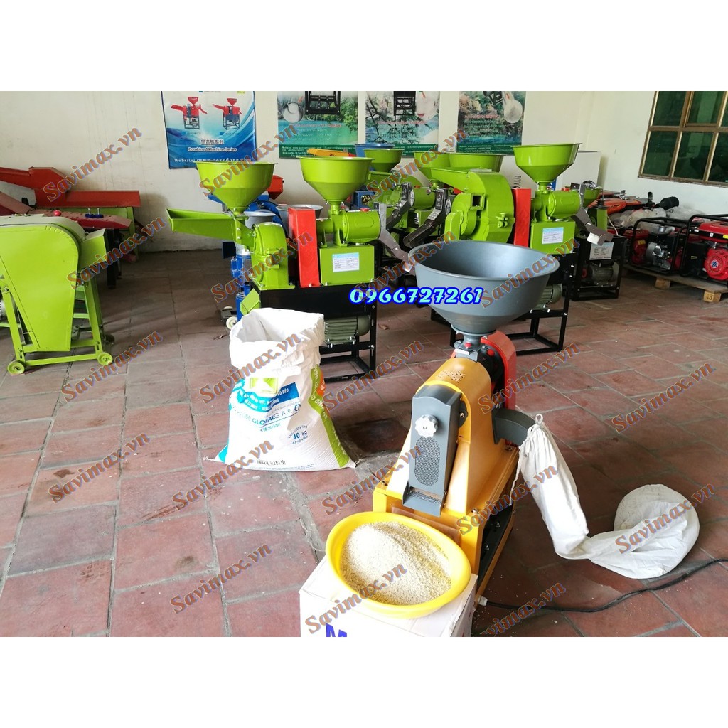 Máy xát gạo đời mới nhất hiện nay, máy xát gạo mini liên hoàn gia đình 6N40-D