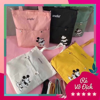 Túi tote vải bố in hình chuột nhiều màu