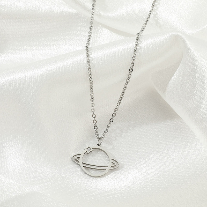 Dây Chuyền Mặt Hình Hành Tinh Rỗng Phong Cách Giáng Sinh Cho Nữ