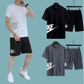 Sportswear Suit Summer Men's Short-sleeved Suit Casual Sports Shorts Ice Silk Quick-drying Running Fitness Clothes