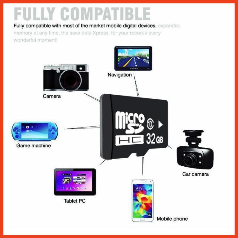 Thẻ nhớ điện thoại 64G/32G/16G/8G/4G/2G micro sd class 10 U3, cho camera, máy ảnh | BigBuy360 - bigbuy360.vn