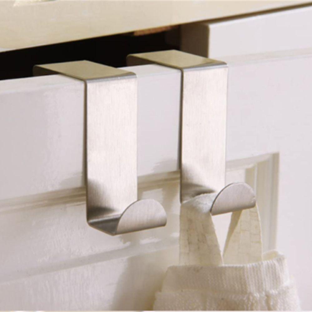 Set 2 Móc Treo Đồ Hình Chữ Z Gắn Cửa Tủ Chạn Tiện Dụng Cho Nhà Bếp