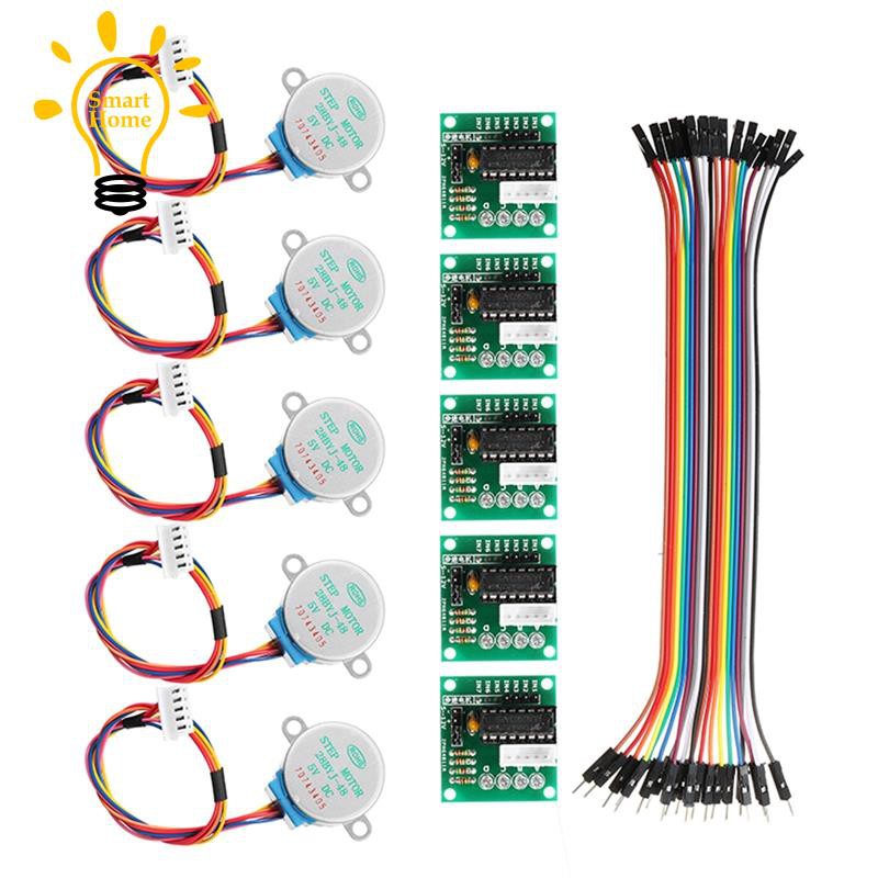 5 Động Cơ Bước 5v Với Dây Cáp Dupont Đường Kính 28mm Cho Arduino