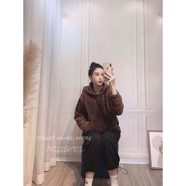 [FREESHIP - HÀNG LOẠI 1]ÁO HOODIE LÔNG NÂU SIÊU ẤM