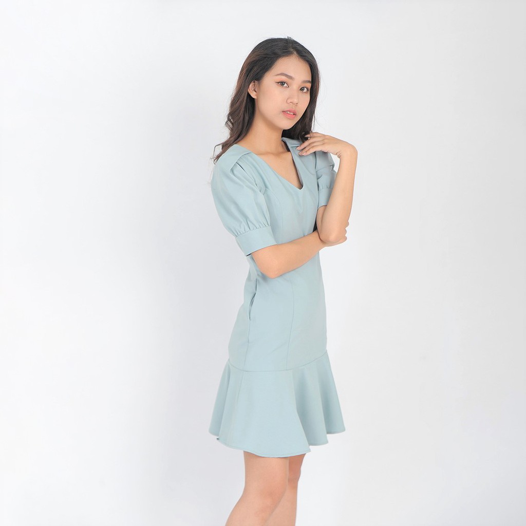 Đầm nữ công sở thiết kế thời trang Eden dạng váy đuôi cá vải cotton dày dặn thoáng mát không nhăn - D406