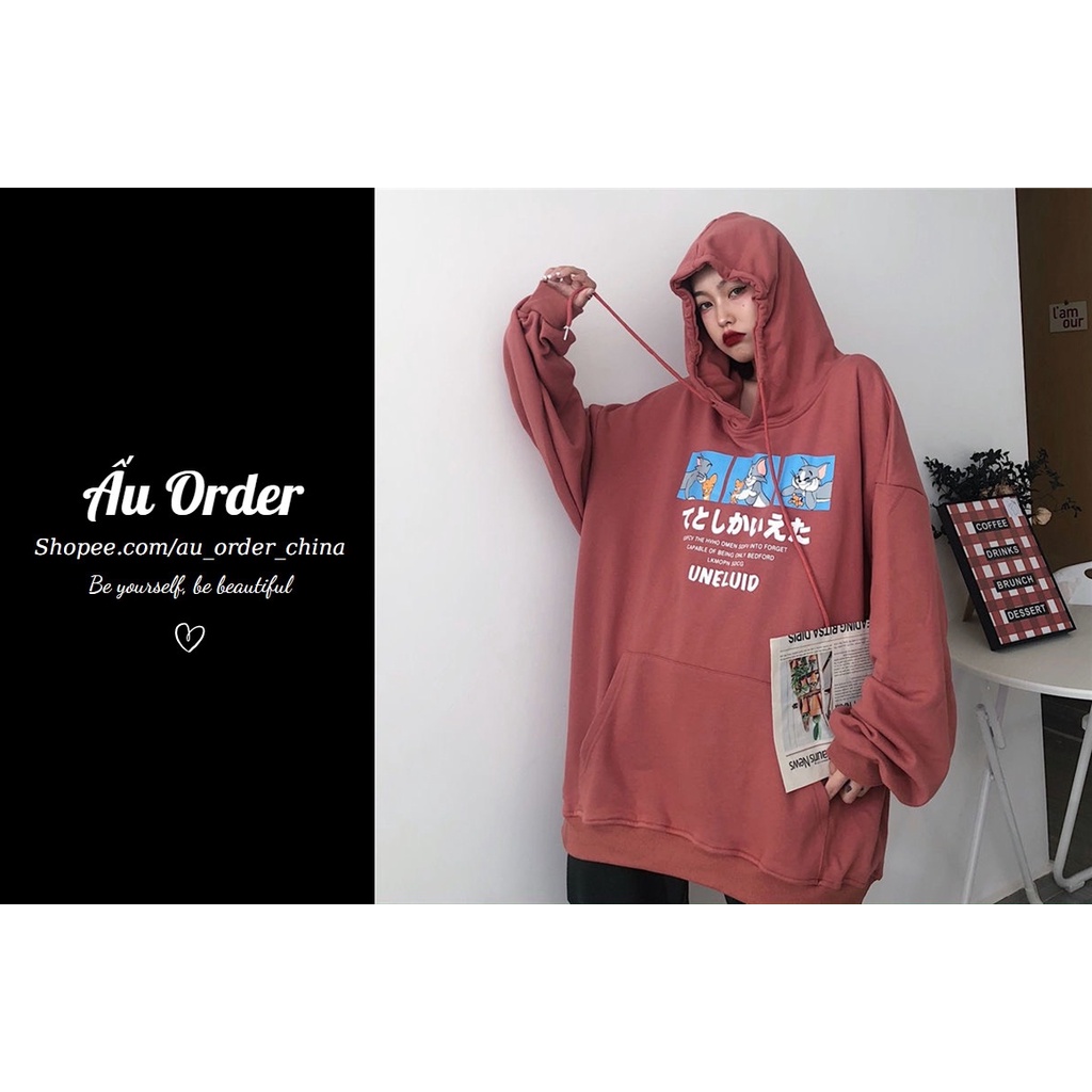 [ORDER 2 - 3 TUẦN] Áo hoodie nỉ da cá dài tay in hình Tom và Jerry Bigsize đến 100kg | BigBuy360 - bigbuy360.vn