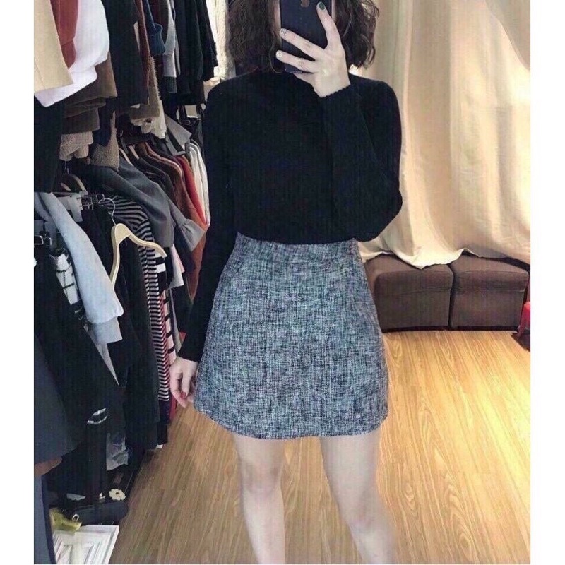 Chân váy dạ có lót trong