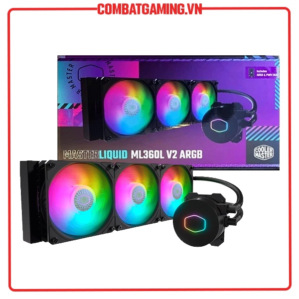 Tản Nhiệt Nước CPU COOLER MASTER MASTERLIQUID ML360L V2 ARGB (Hỗ trợ Socket LGA 1700 CPU Intel thế hệ 12)