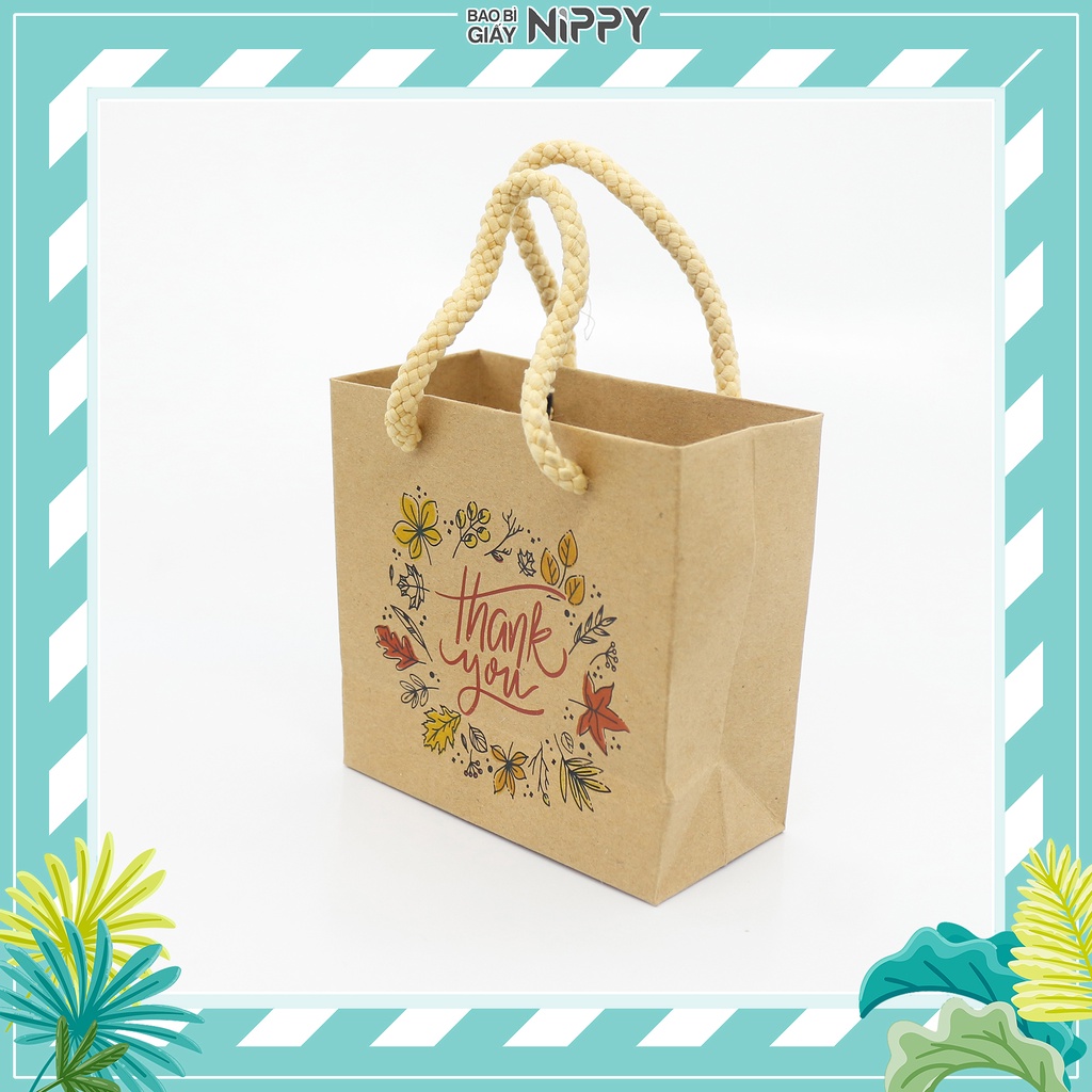 50 Cái - Túi giấy kraft nhỏ NIPPY đựng son môi, mỹ phẩm, hàng handmade, quà lưu niệm...