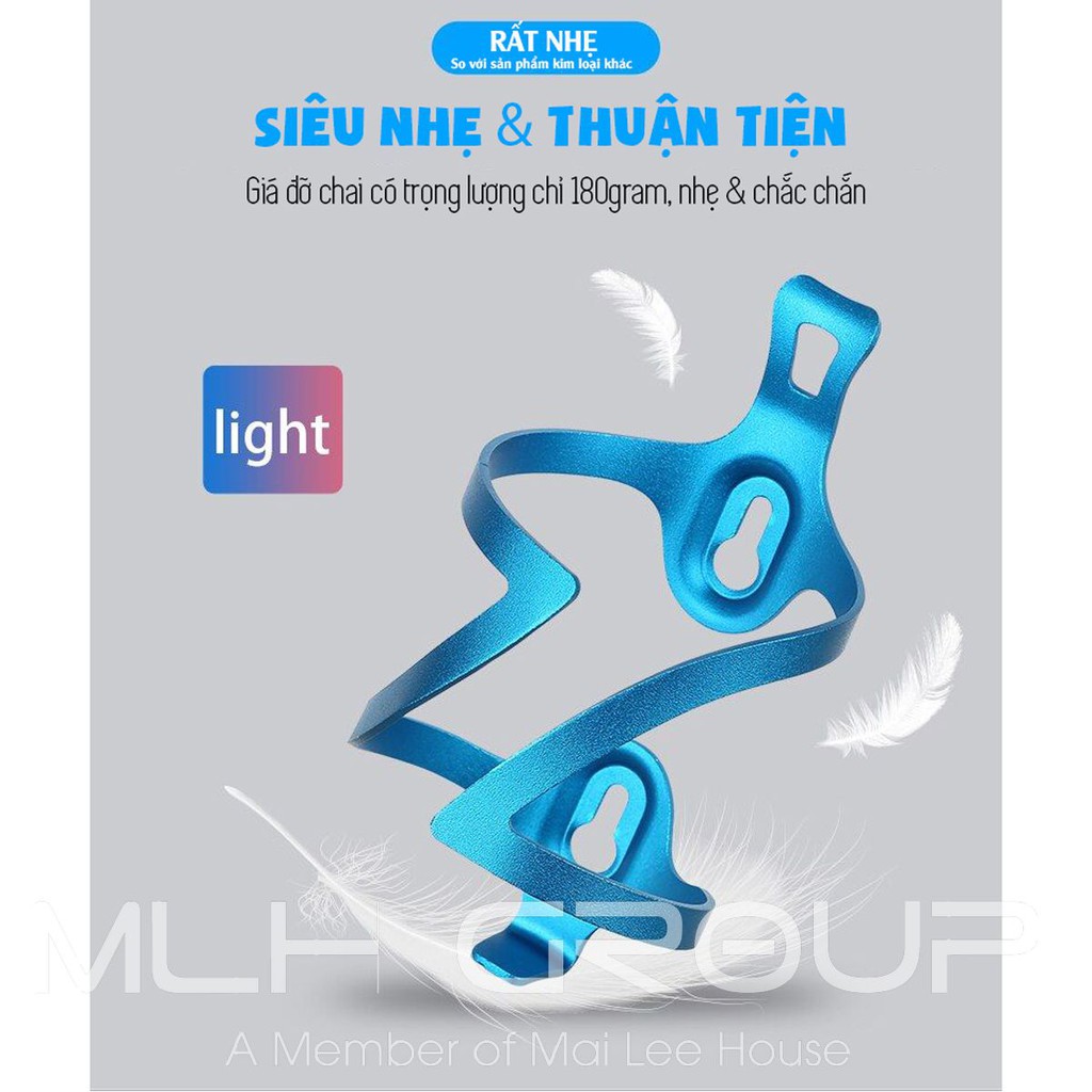 Giá Đỡ Bình Nước Xe Đạp MLH Bằng Nhôm Siêu Nhẹ Gắn Cho Xe Đạp Thể Thao (Tặng Kèm Dụng Cụ Lắp Đặt)