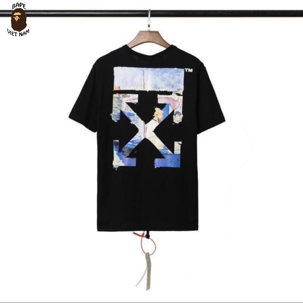 Áo thun Off White, Áo phông Off White SS2022, Tee OW chất liệu Cotton, 2 màu đen, trắng BapeVN