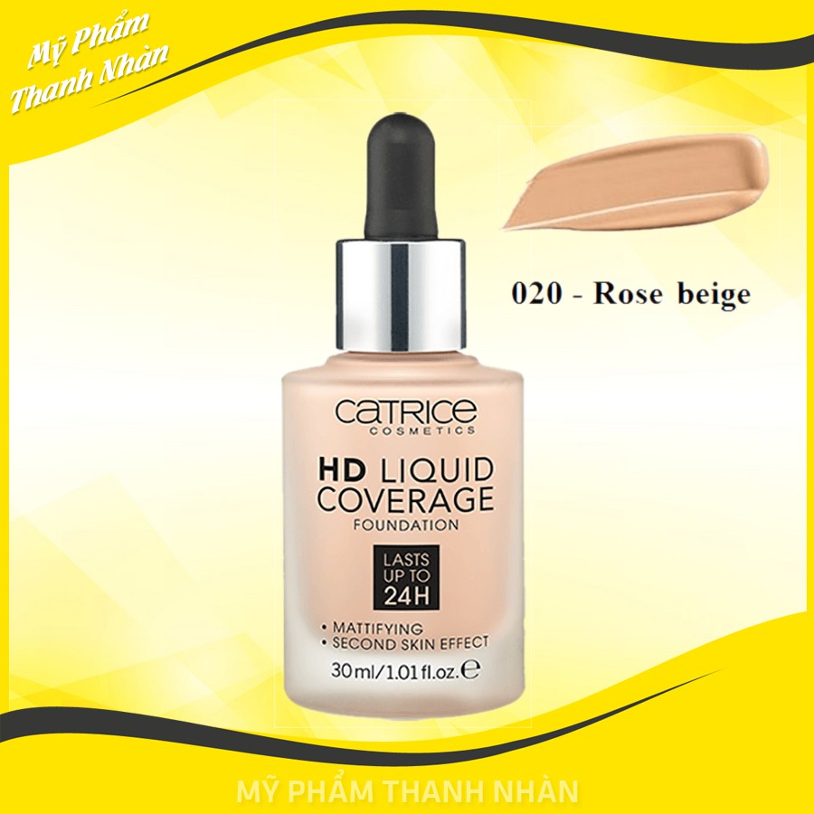 Kem Nền Che Phủ Kiềm Dầu 24H Catrice HD Liquid Coverage Foundation Tone 20