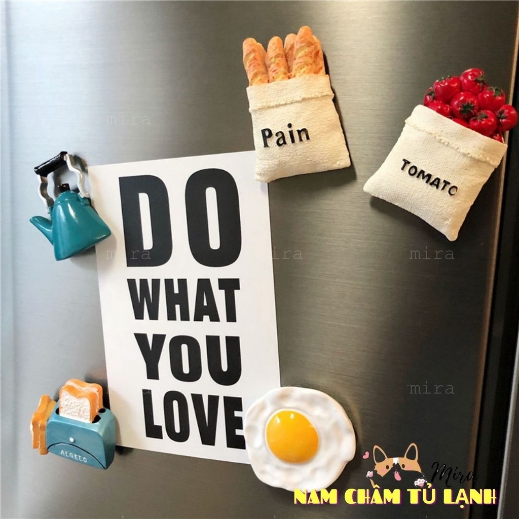 Nam Châm Tủ Lạnh 3D Mô Hình Trứng Gà Trang Trí Bếp Phong Cách Phụ Kiện Bếp Bắc Âu, Quà Lưu Niệm MIRA-3D68015