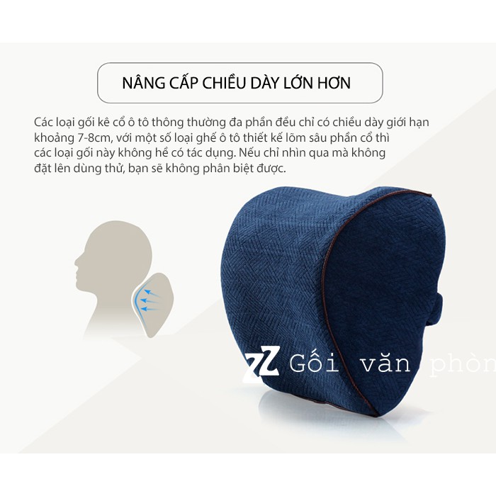 Gối đỡ tựa cổ ô tô cao su non siêu dày GLC-04