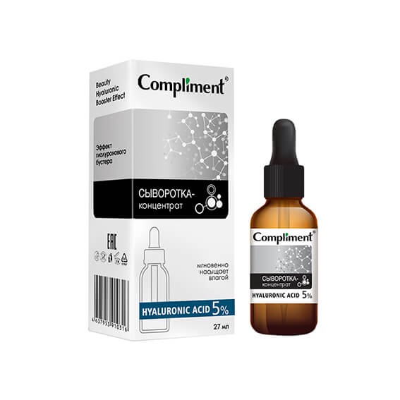 Serum Compliment 5% Hyaluronic Acid Cấp ẩm, Tái tạo, Giảm lão hóa