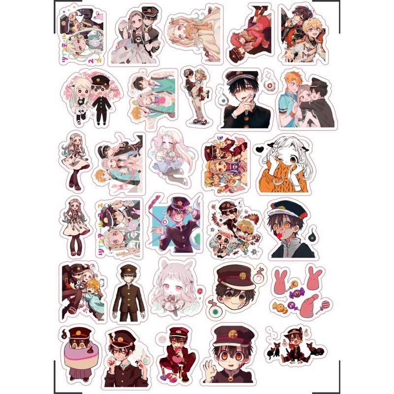 Sticker/hình dán 30-60cái jibaku shounen hanako-kun/ ảnh dán anime