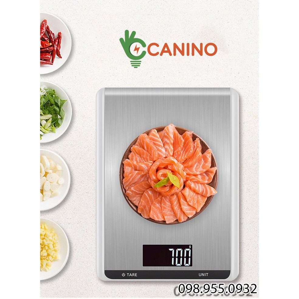 Cân điện tử nhà bếp bằng thép không gỉ CX-SERIES Canino cao cấp bảo hành 12 tháng lỗi 1 đổi 1