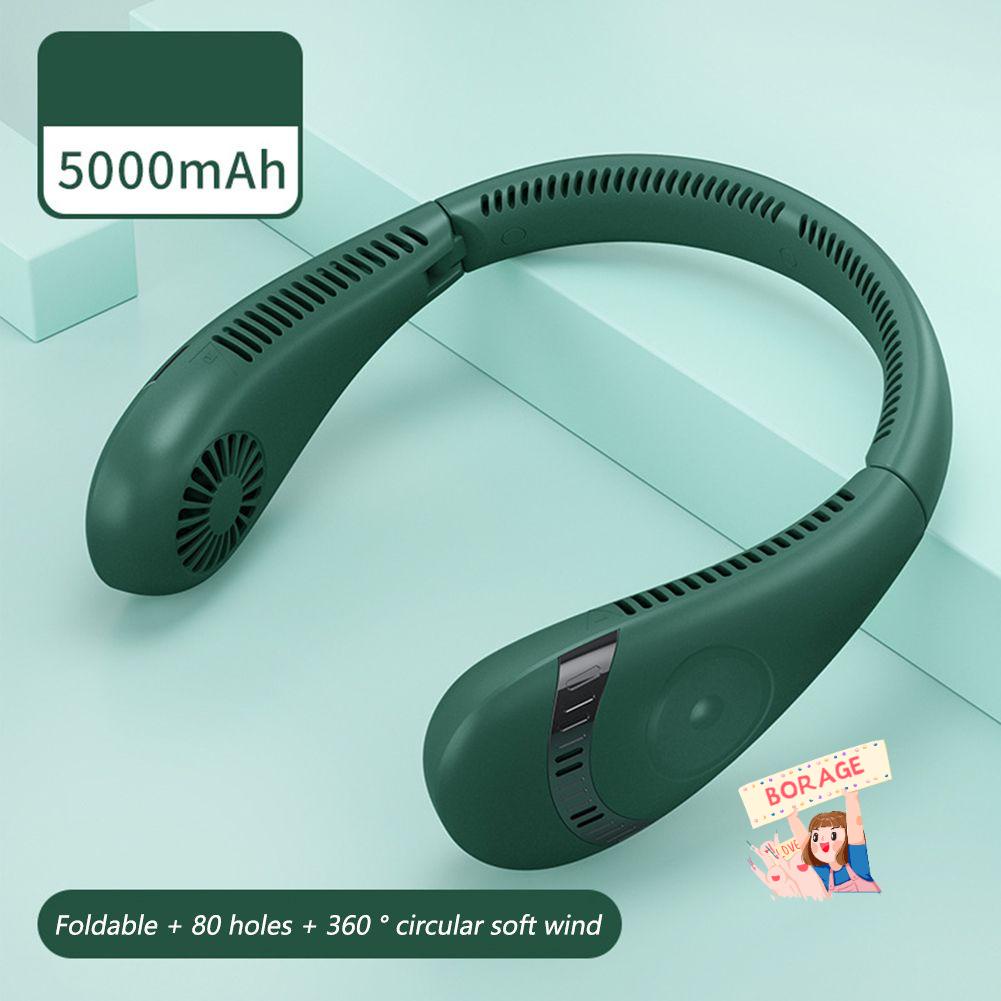 Quạt Làm Mát Đeo Cổ Không Cánh 5000mAh