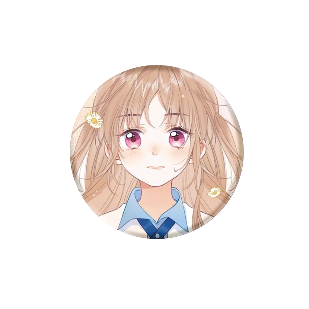 Huy hiệu IN HÌNH Vụng trộm không thể giấu anime chibi dễ thương