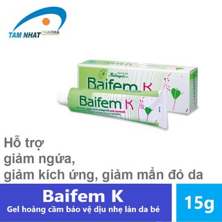 Baifem K - Gel hoàng cầm bảo vệ dịu nhẹ làn da bé (Tub 15g)