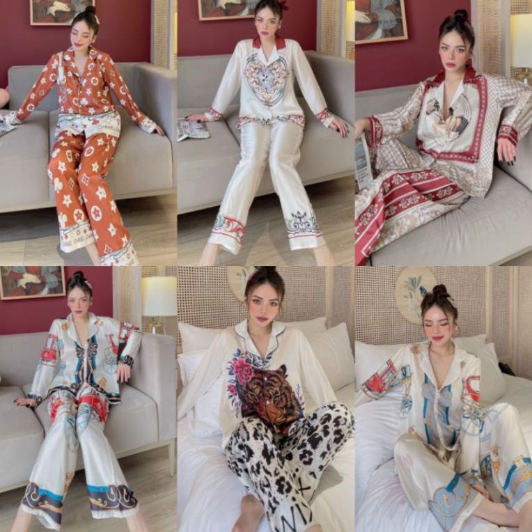 Bộ Ngủ Pijama Hót Tren - Bộ Ngủ Lụa Thiết Kế  ( Hàng Chuẩn Lụa Không Phải Phi Bóng ) !