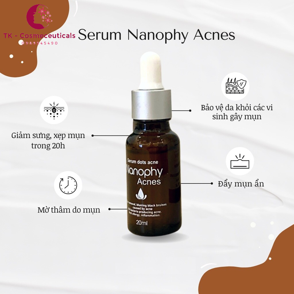 Serum Chấm Mụn Nanophy Acnes Hỗ Trợ Mụn Đỏ, Thâm, Ngừa Sẹo - 20ml