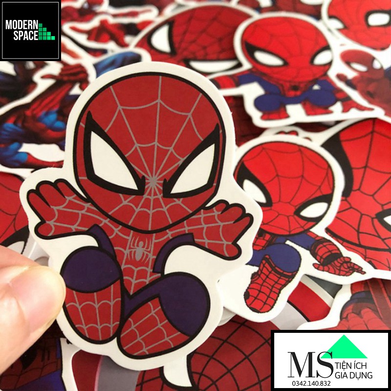 Sticker PVC Người nhện Marvel ST033-ST - 35 Hình dán Chống nước