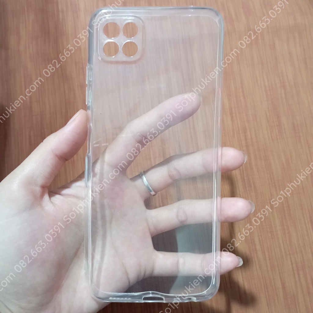 Ốp lưng Samsung A22 5G dẻo trong cao cấp có viền bảo vệ camera, chống sốc