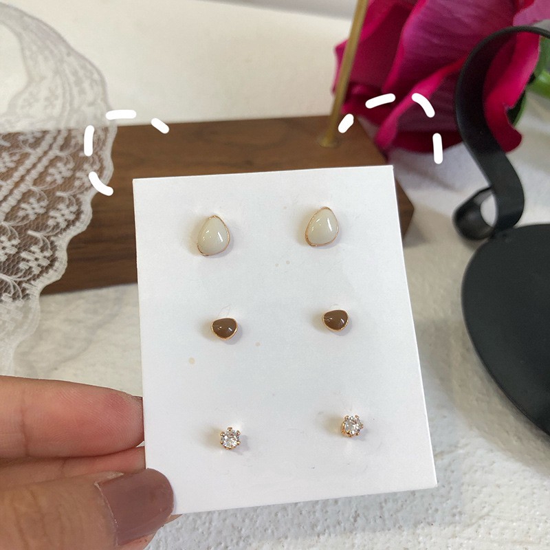 Set 6 khuyên tai phong cách Hàn Quốc xinh xắn đáng yêu dành cho nữ