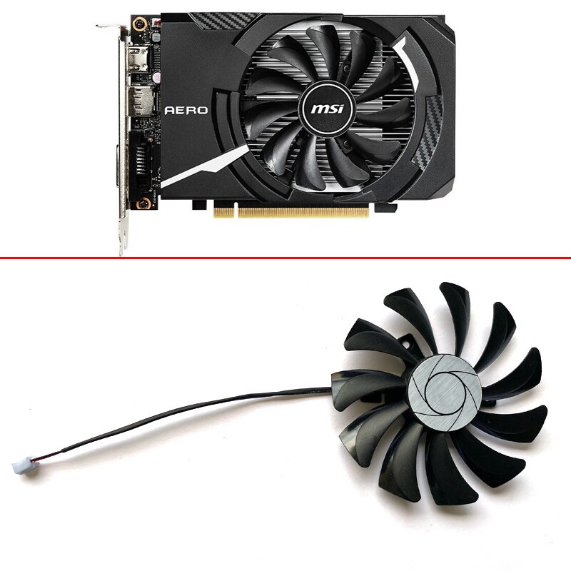 Quạt Tản Nhiệt 85MM HA9010H12F-Z 2PIN GTX1650 ETH Cho MSI GeForce GT 1030 AERO ITX 2G OC RX 550 GTX 1650 AERO ITX 4G OC