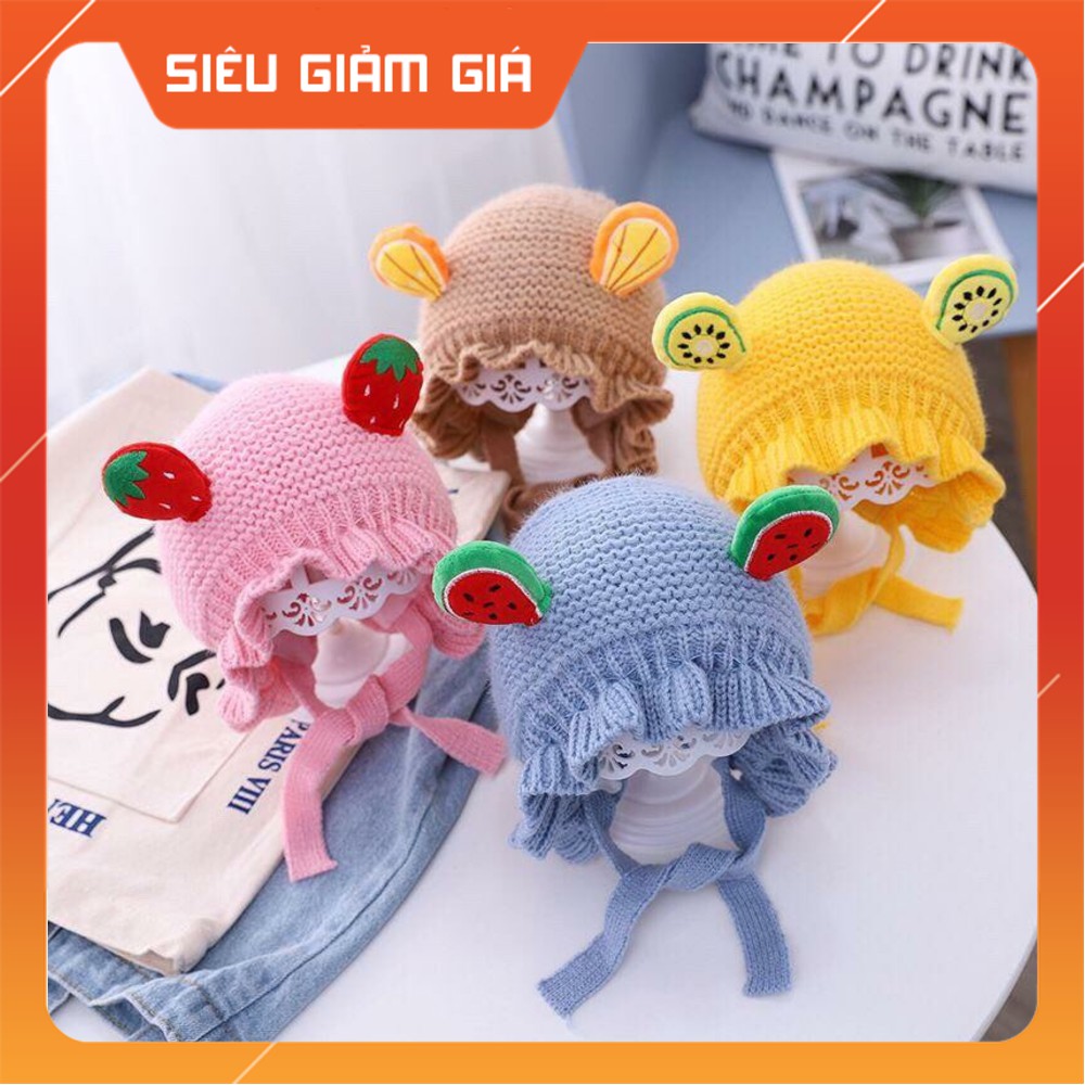 Mũ/ nón len trái cây cho bé trai và bé gái 0-12 tháng tuổi ( có quà tặng )