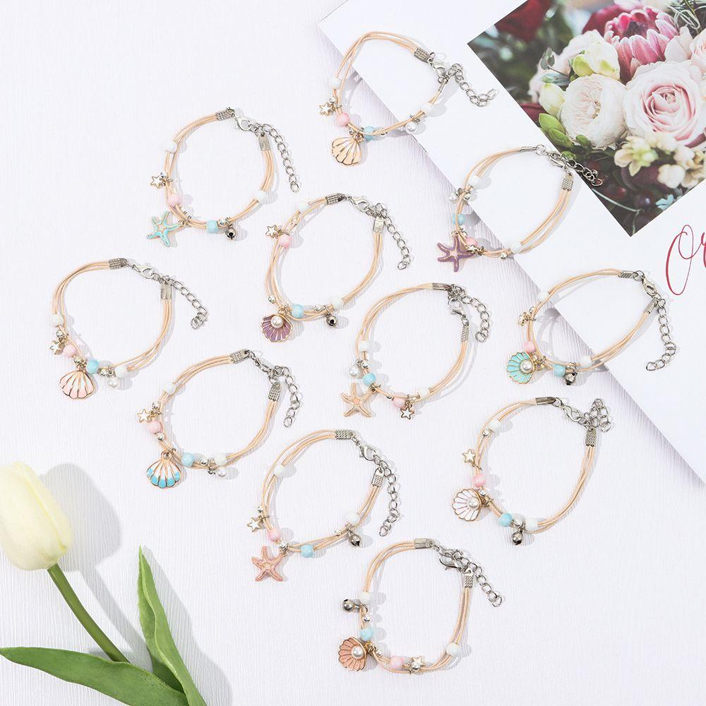 ESPO Vòng Tay Vỏ Sò Đính Hạt Giả Ngọc Trai