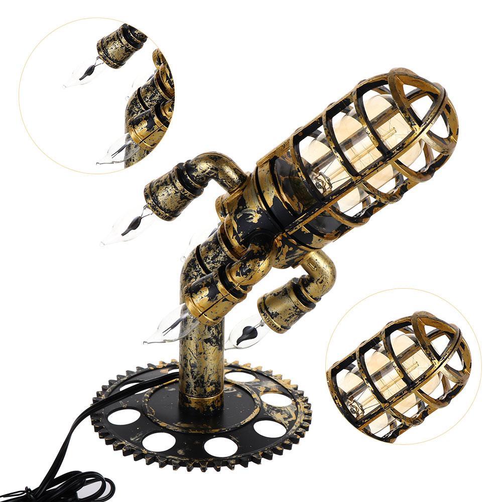 GOGOUP Đèn Ngủ Để Bàn Hình Tên Lửa Phong Cách Steampunk Mới