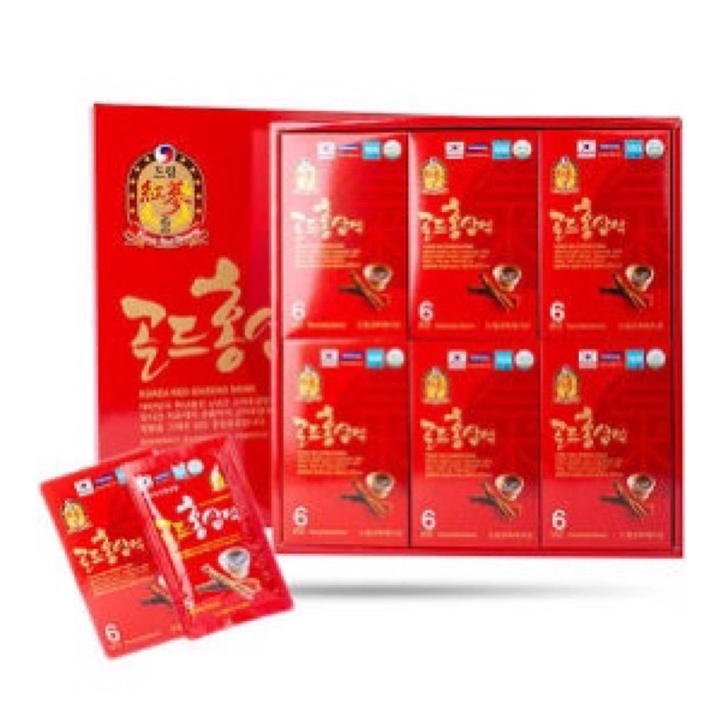 Nước Hồng Sâm Chén 6 Năm Tuổi Nguyên Chất Chính Hãng Hàn Quốc Hộp 30 Gói X 70ml