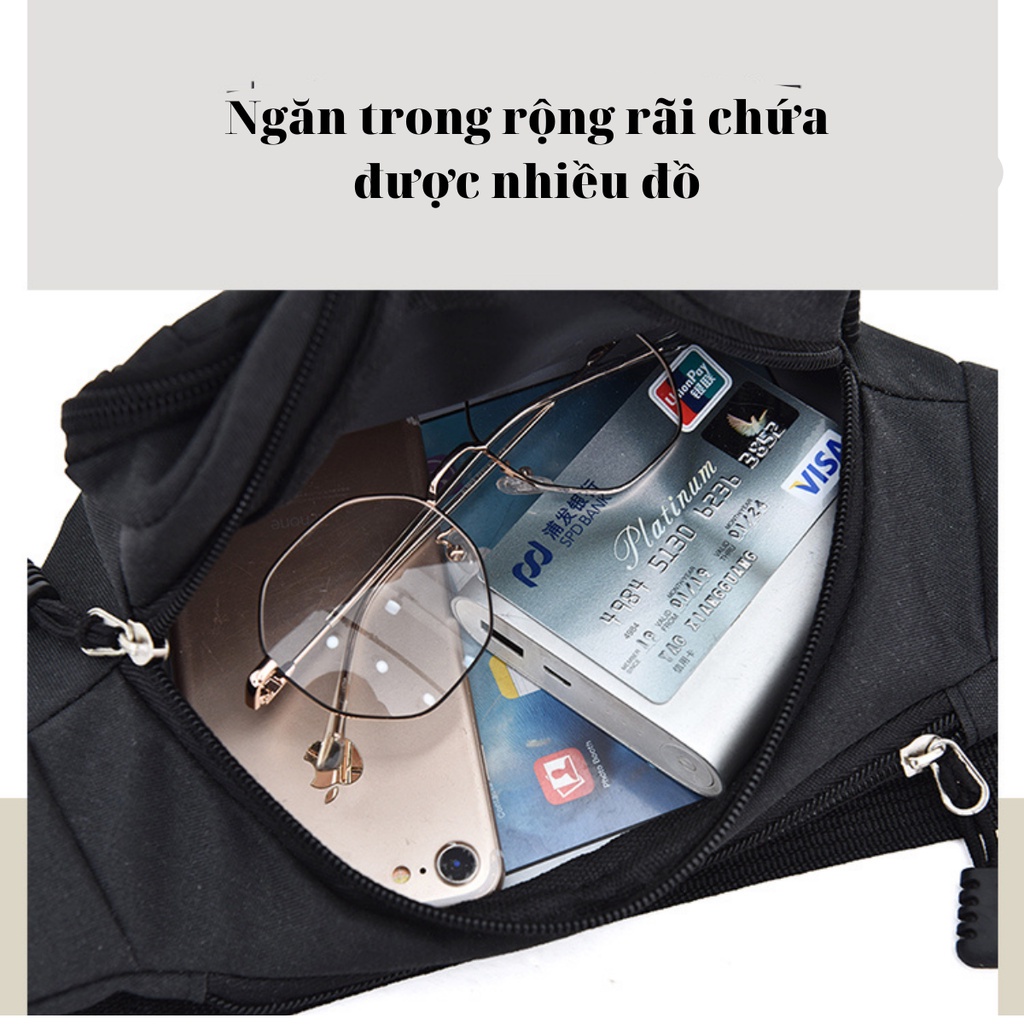 Túi Đeo Hông Đeo Bụng Nam Nữ, Túi Đeo Chéo Quality Loại Cao Cấp Chống Thấm Nước
