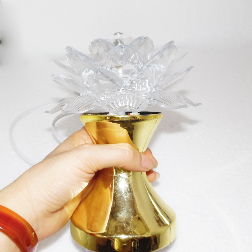 Đèn Trang Trí Hoa Sen 7 Màu Xoay Tuyệt Đẹp