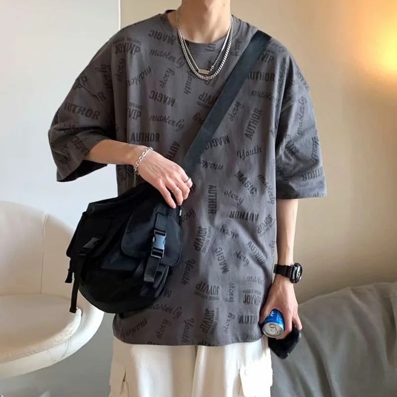 Áo Thun Tay Ngắn Thời Trang Phong Cách Hàn Năng Động Cho Nam Size M-5Xl | BigBuy360 - bigbuy360.vn