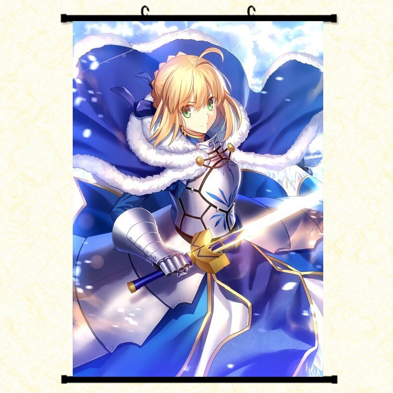 Poster vải anime Saber 03 30x45 - Fate Stay Night tranh vải Fate Grand Order