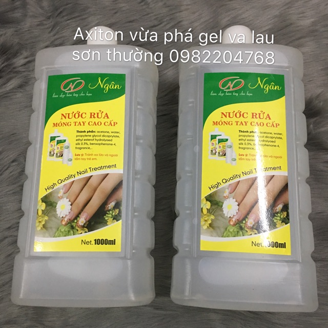 Nước rửa móng tay cao cấp Ngân không gây hại da tay 1 lít axeton