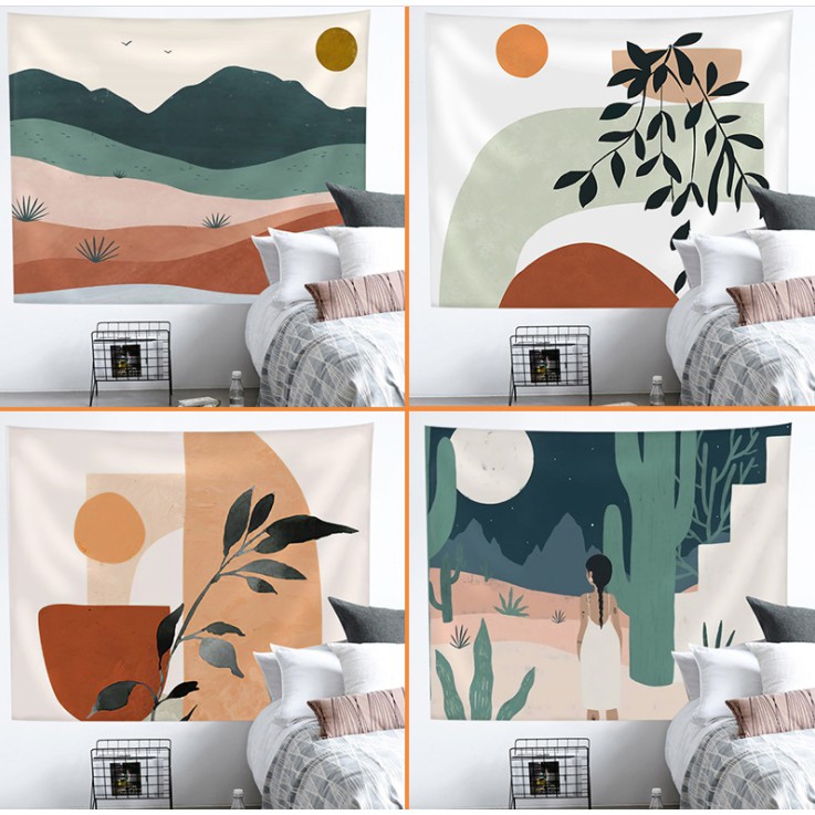 Tranh vải treo tường trang trí phòng mẫu hiện đại, morandi, trừu tượng | BigBuy360 - bigbuy360.vn