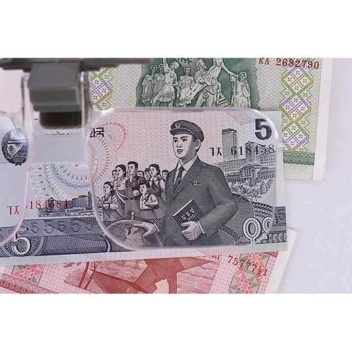 Kính lúp đeo mắt phóng đại 2x kẹp mắt kính siêu tiện, giá rẻ