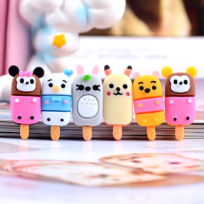 Charm Combo 06 Mô hình que kem kích thước 14 x 28 mm Slime Giao màu ngẫu nhiên