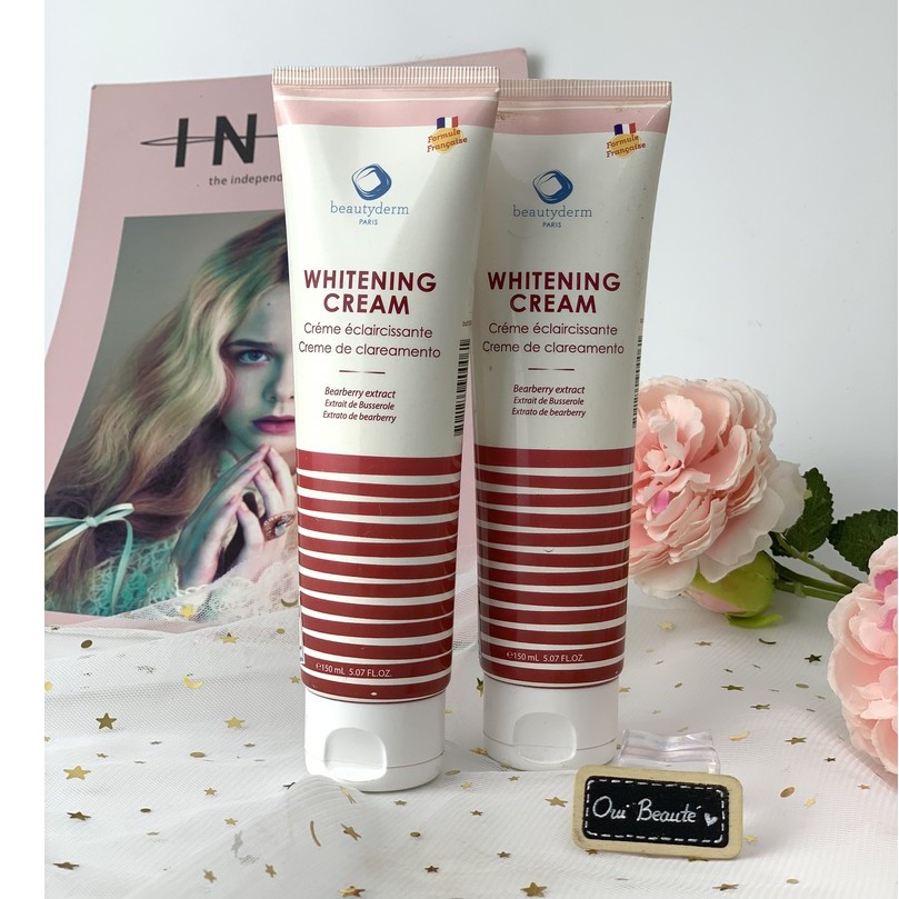 Kem dưỡng ẩm trắng da Beautyderm Body Whitening Cream hương bearberry 150ml Ouibeaute