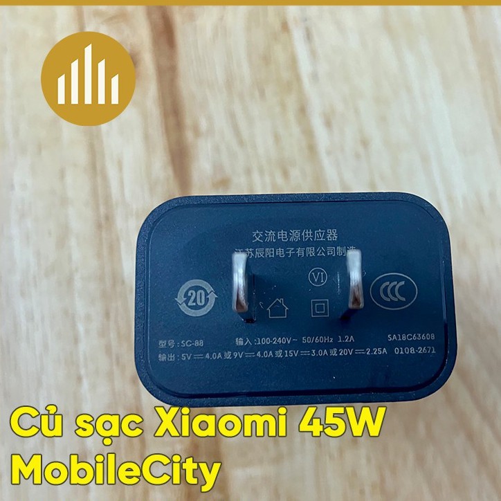 Cáp, củ sạc nhanh Xiaomi 18W, 27W, 30W, 33W, 45W - [Giá rẻ tại Hà Nội, Tp.HCM, Đà Nẵng MobileCity]