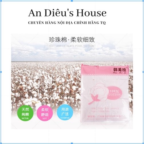 Bông tẩy trang 1200 miếng, bông tẩy trang Cotton 100% mềm mịn sợi bông dai và không sơ