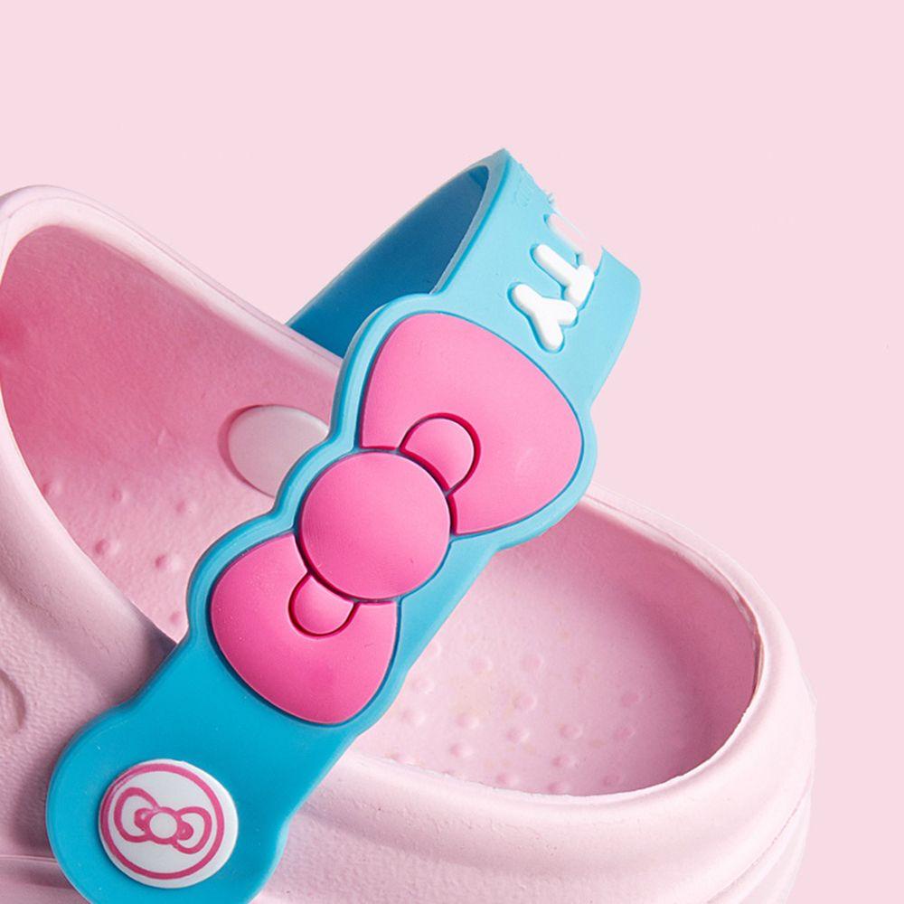 Dép Crocs Đi Biển Đế Bằng Hình Mèo Hello Kitty Đáng Yêu Cho Bé