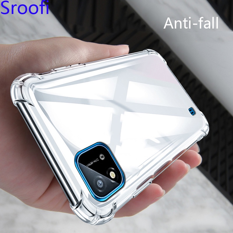 Ốp Điện Thoại Silicon Mềm Trong Suốt Bảo Vệ Bốn Góc Chống Rơi Cho Realme C11 2021