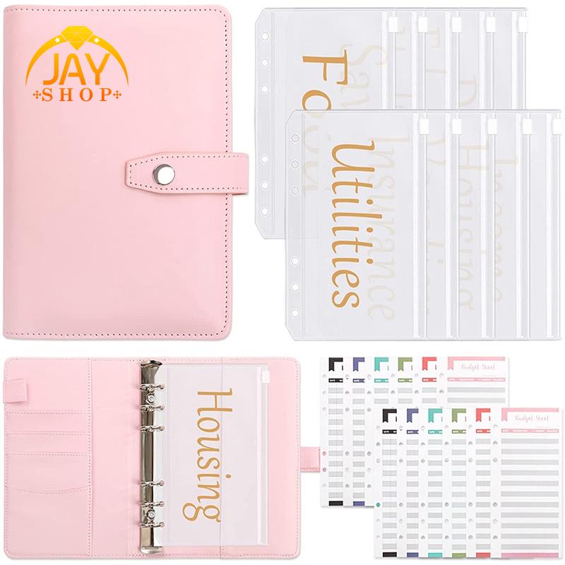 Set sổ còng theo dõi chi tiêu kèm túi zip đựng tiền in sẵn