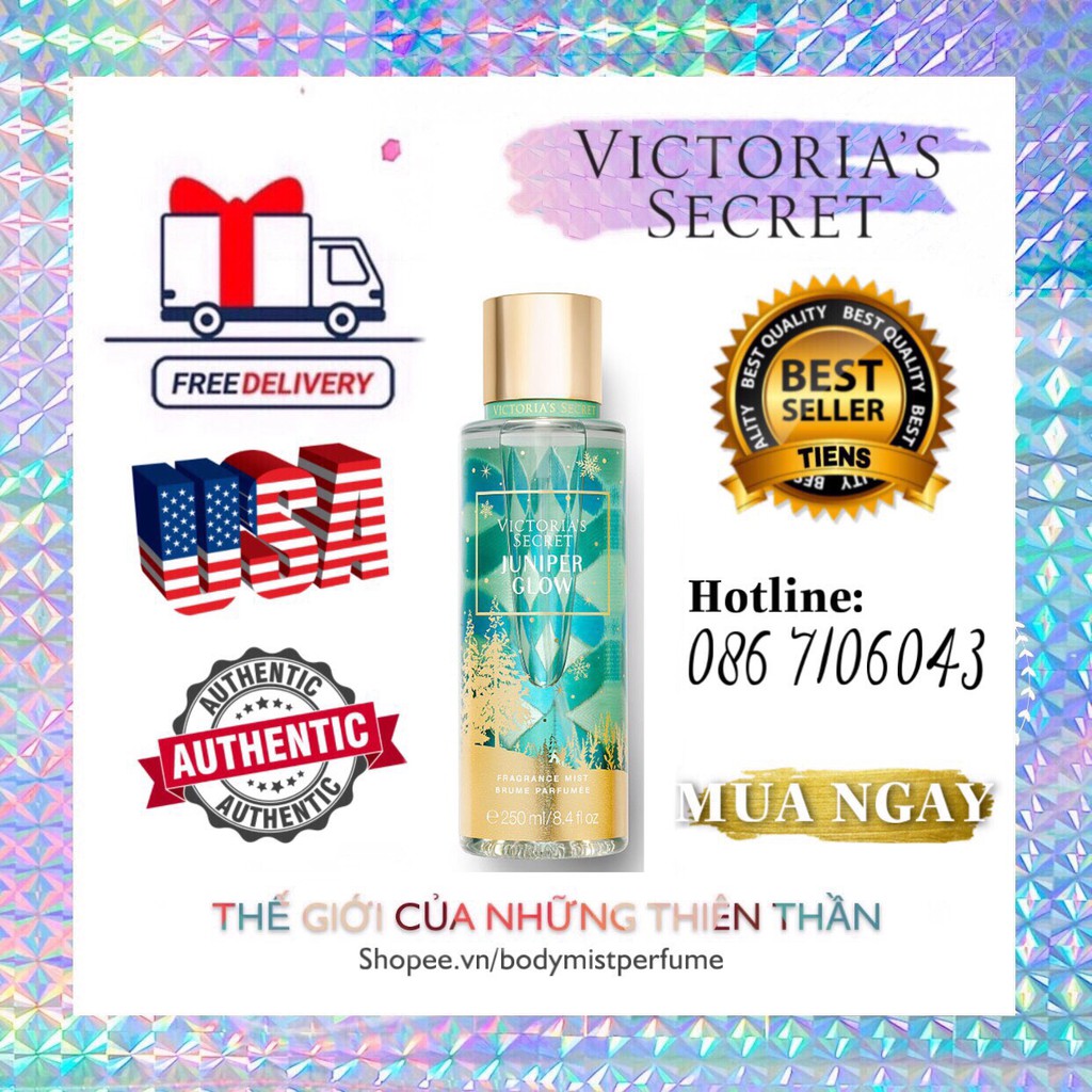 𝗕𝗢𝗗𝗬𝗠𝗜𝗦𝗧⚜️Mẫu thử xịt thơm Body Mist Victoria's Secret - Mist Juniper Glow 250ml