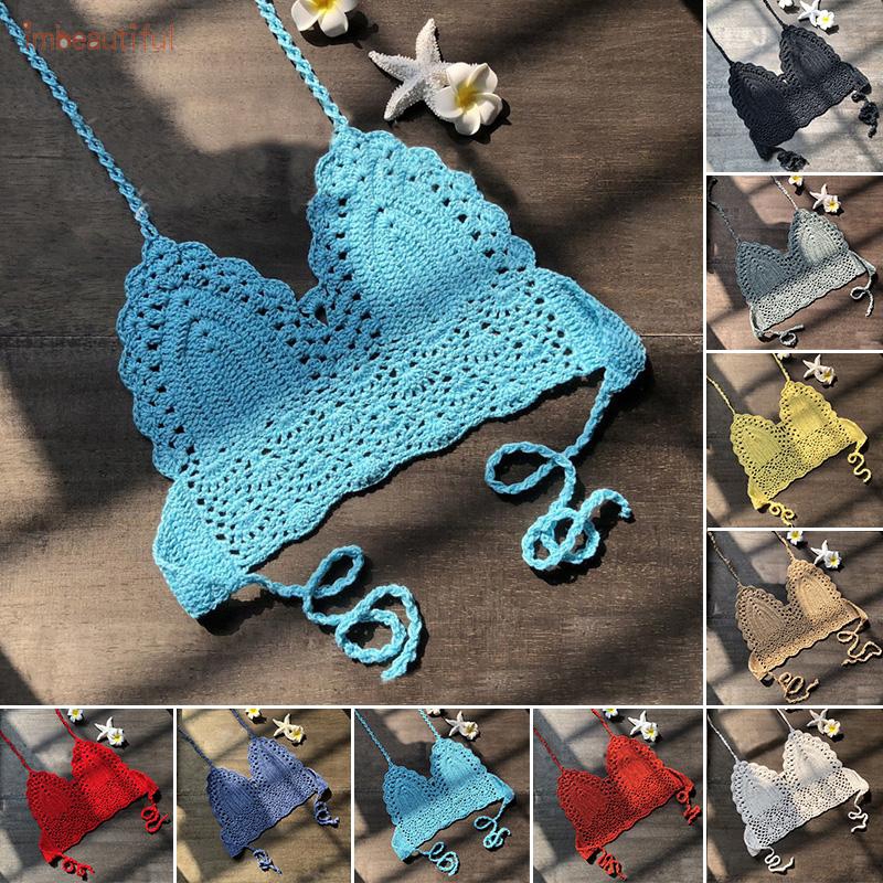 Áo bra len đan móc nhiều màu quyến rũ cho nữ | BigBuy360 - bigbuy360.vn